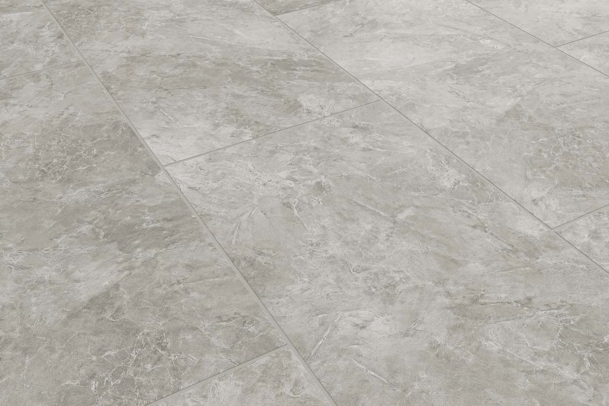 Flooring Supplies Rigid Core Pre-Grout Vinyl Grey Tile Built-in Underlay LT-3226