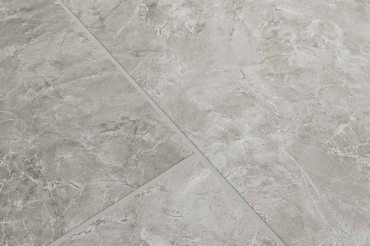 Flooring Supplies Rigid Core Pre-Grout Vinyl Grey Tile Built-in Underlay LT-3226