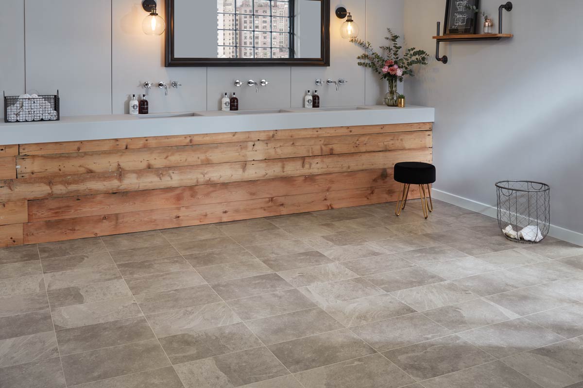 Karndean Knight Tile Grey Riven Slate Rigid Core Luxury Vinyl Tile SCB-ST16-18