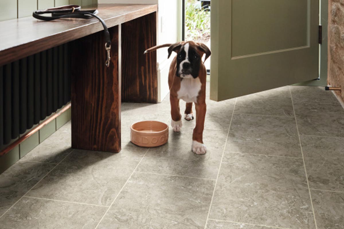 Karndean Knight Tile Lunar Limestone Gluedown LVT ST32