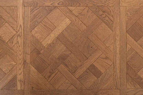 Natura Engineered Oak Versailles Flooring 14mm x 600mm Golden Brushed & UV Oiled VER113