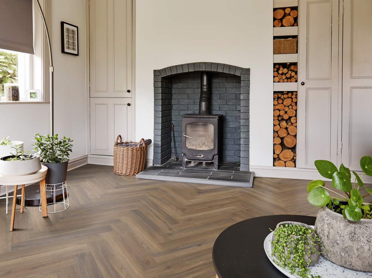 Polyflor Camaro RigidCore Astoria Oak Herringbone LVT RPQ4147