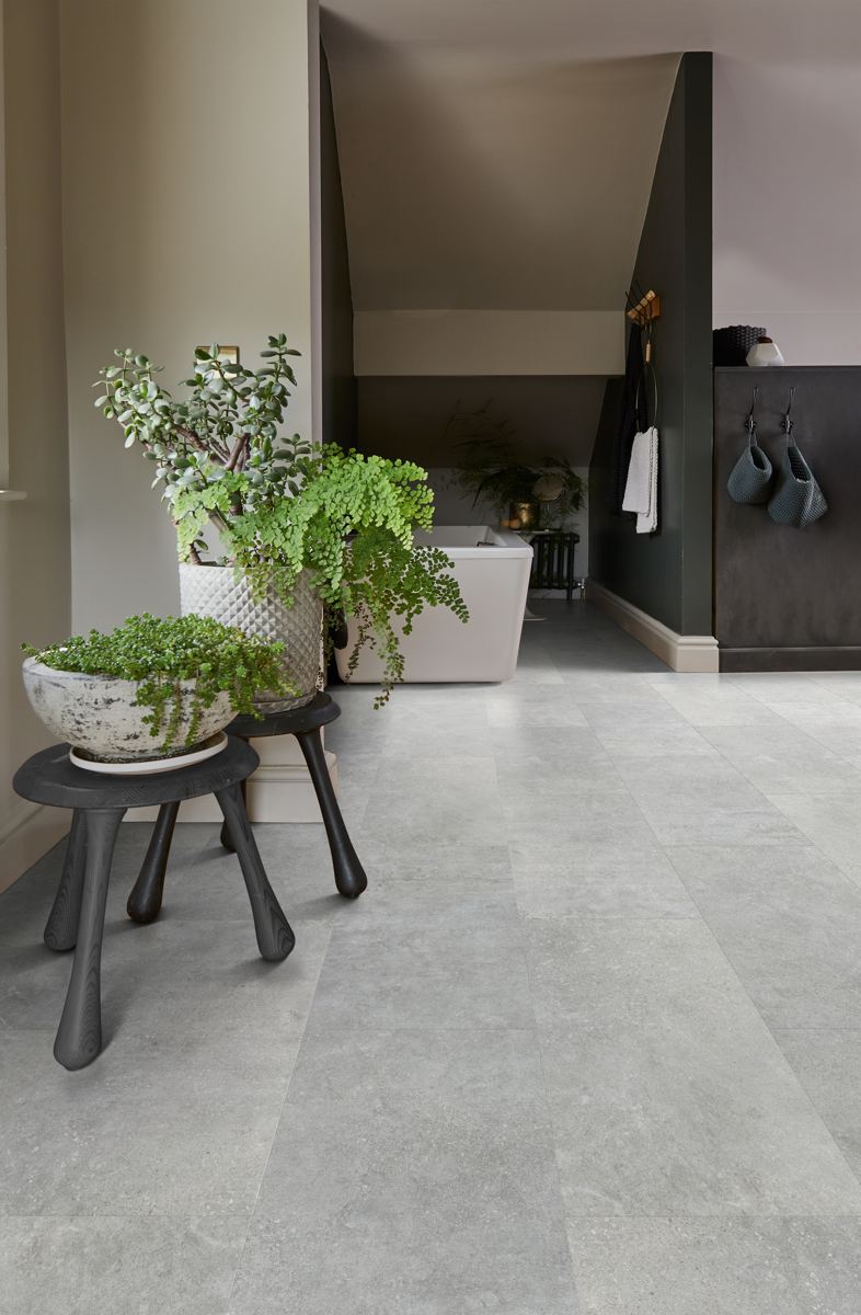 Polyflor Camaro RigidCore Tribeca Cement Luxury Vinyl Tile 4151