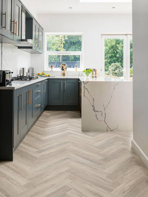 Polyflor Camaro RigidCore Waterside Oak Herringbone LVT RPQ4143