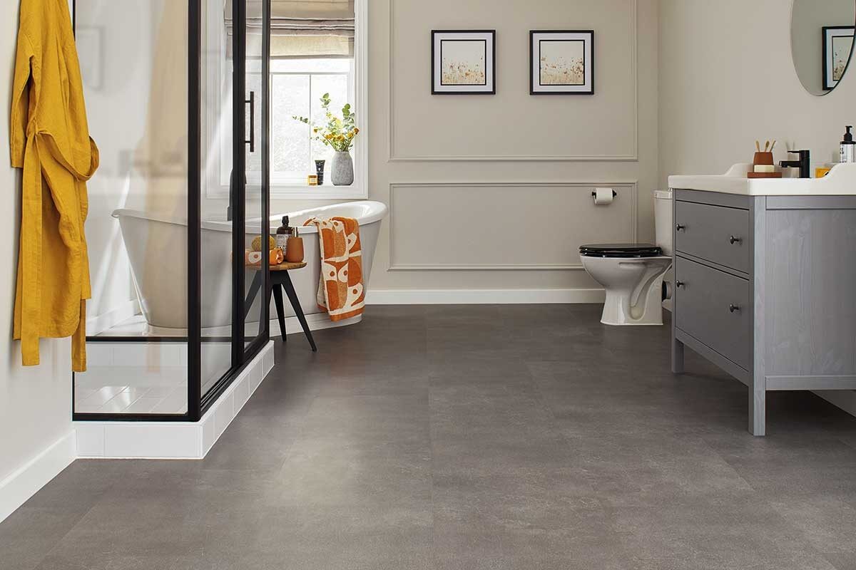 Karndean Van Gogh Urban Grey Rigid Core Luxury Vinyl Tile RKT2402 – Flooring Supplies