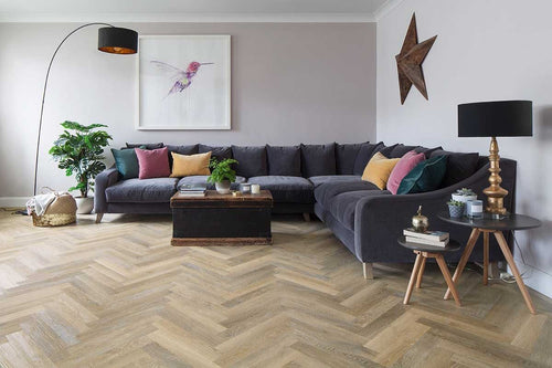 Karndean Knight Tile Lime Washed Oak Gluedown Herringbone SM-KP99