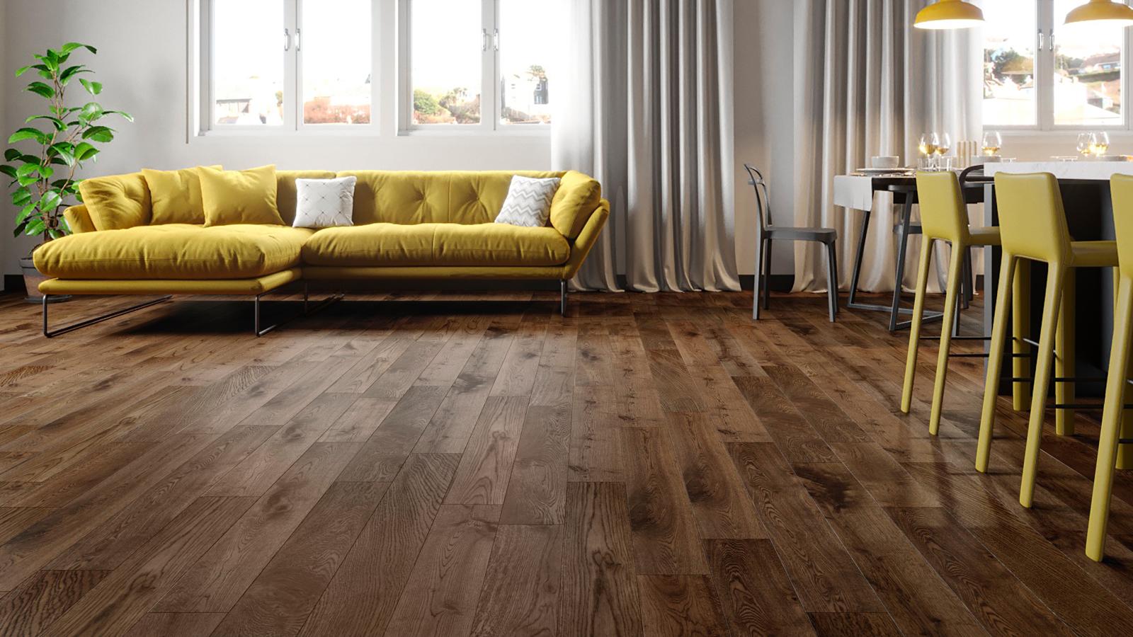 Natura 18mm x 150mm European Oak Fumed Antique Solid Wood Matt Lacquer CLEOAKFUM150