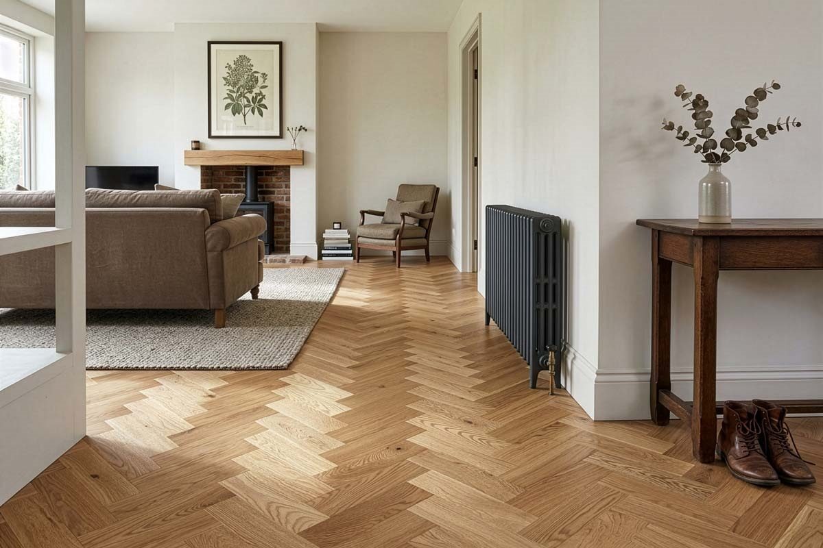 Natura Engineered Rustic Herringbone UV Lacquered ENG-NTHB-10-3621