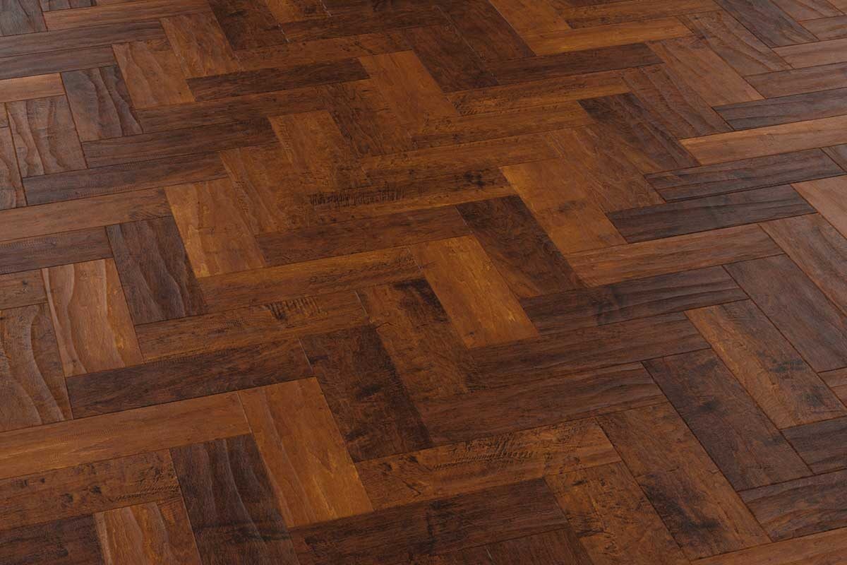 Karndean Art Select Spanish Cherry Gluedown Herringbone LVT AP05