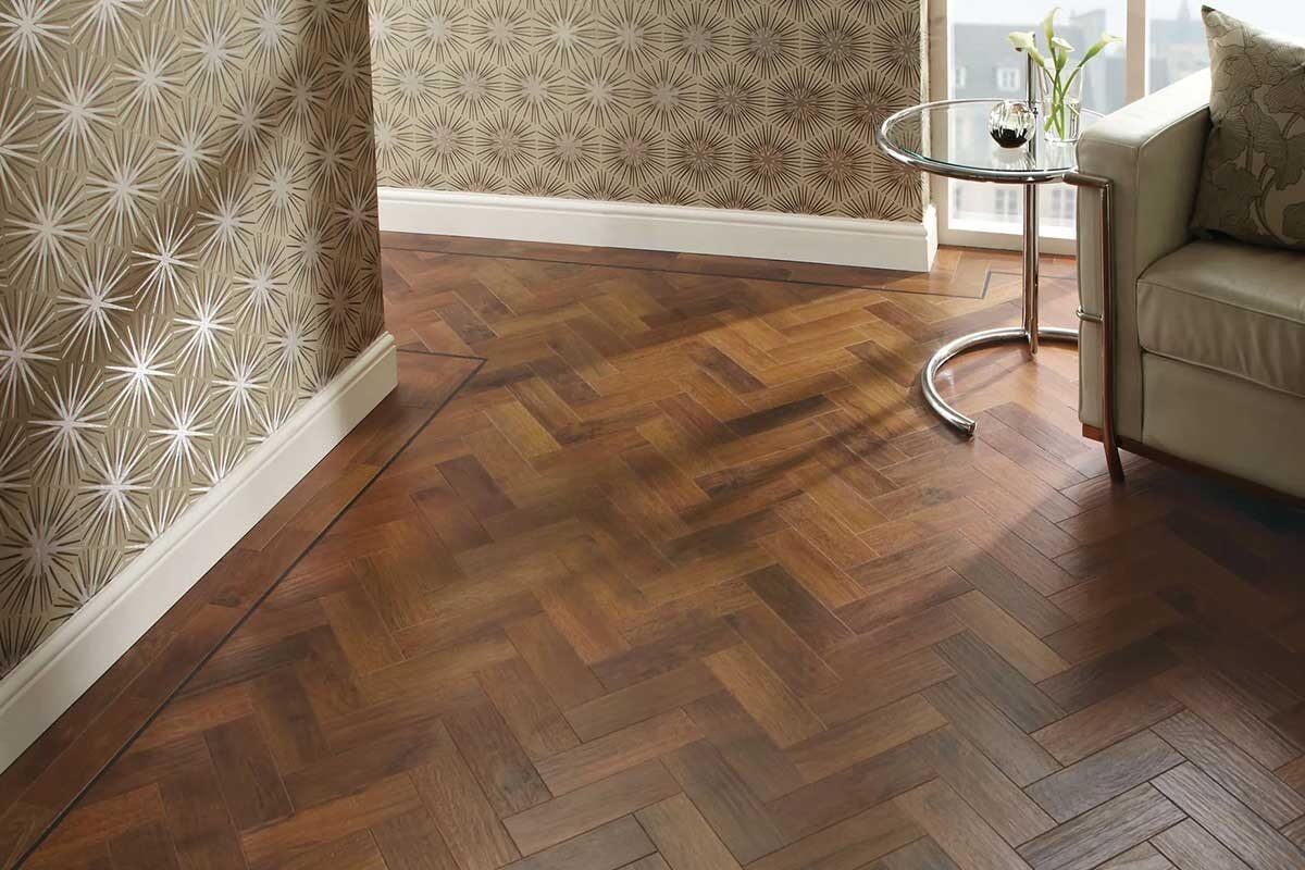 Karndean Art Select Dawn Oak Gluedown Herringbone LVT AP02