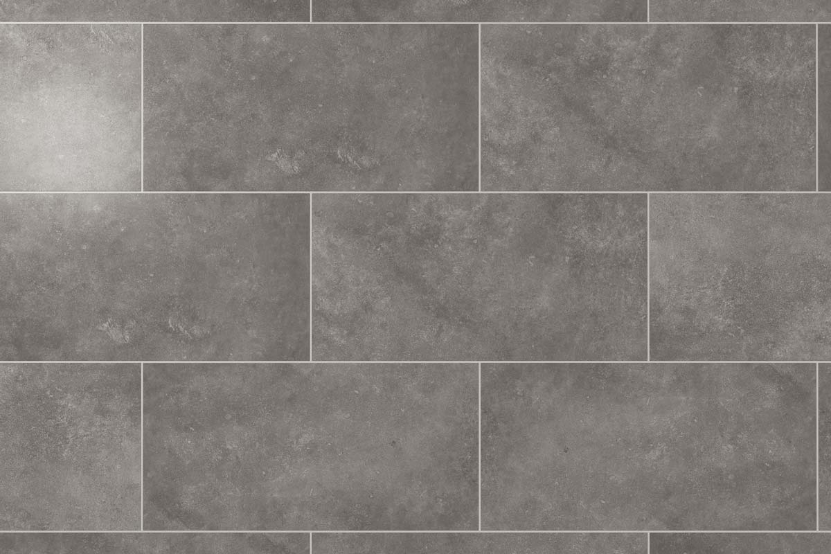 Flooring Supplies Rigid Core Pre-Grout Click Vinyl Flooring Iron Grey Tile LT-3862