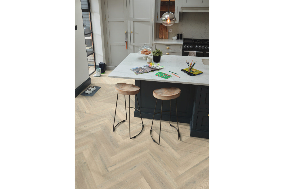 Karndean Art Select Basque Oak Gluedown Herringbone Luxury Vinyl SM-RL26