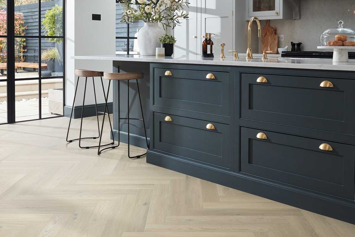 Karndean Art Select Basque Oak Gluedown Herringbone Luxury Vinyl SM-RL26