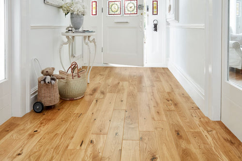 Natura 14mm x 130mm Oak Wexford Engineered Wood Natural Lacquered Long Board BC8-DBE1-LAK-XXF-D14130-U