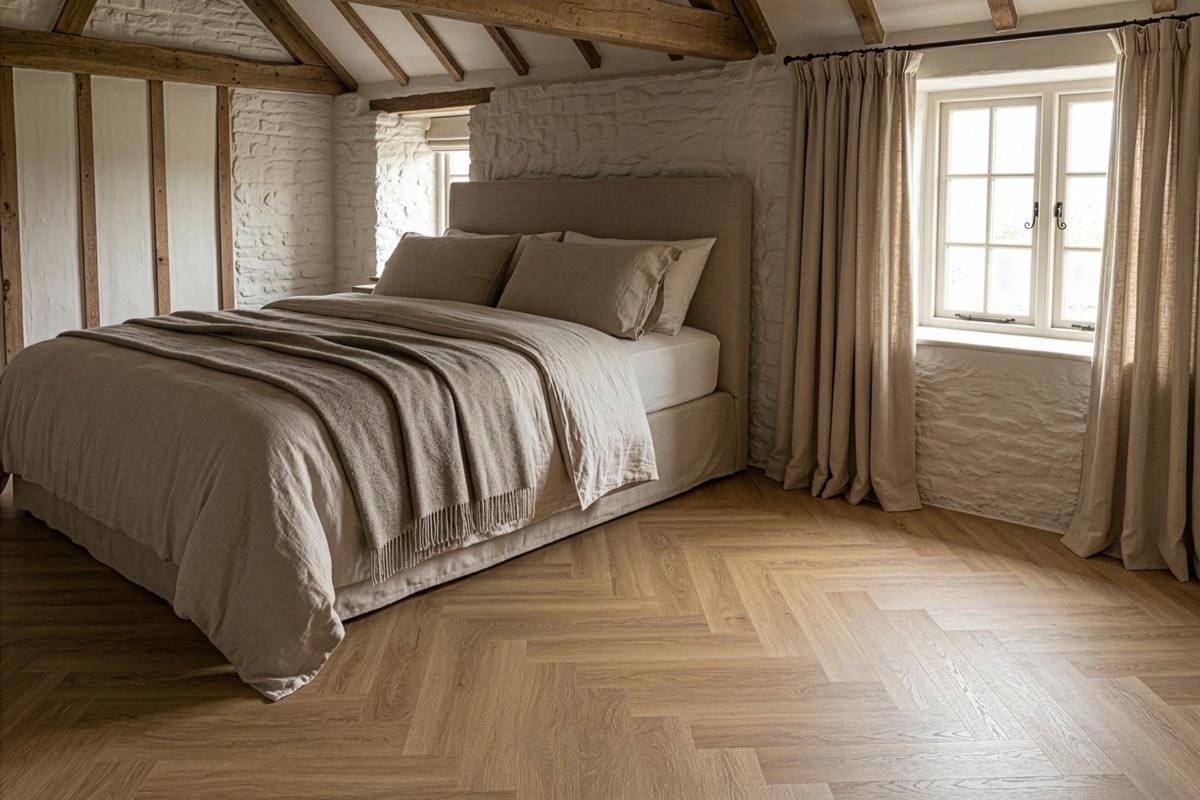 Flooring Supplies Rigid Core Click Vinyl Flooring Classic Oak Herringbone