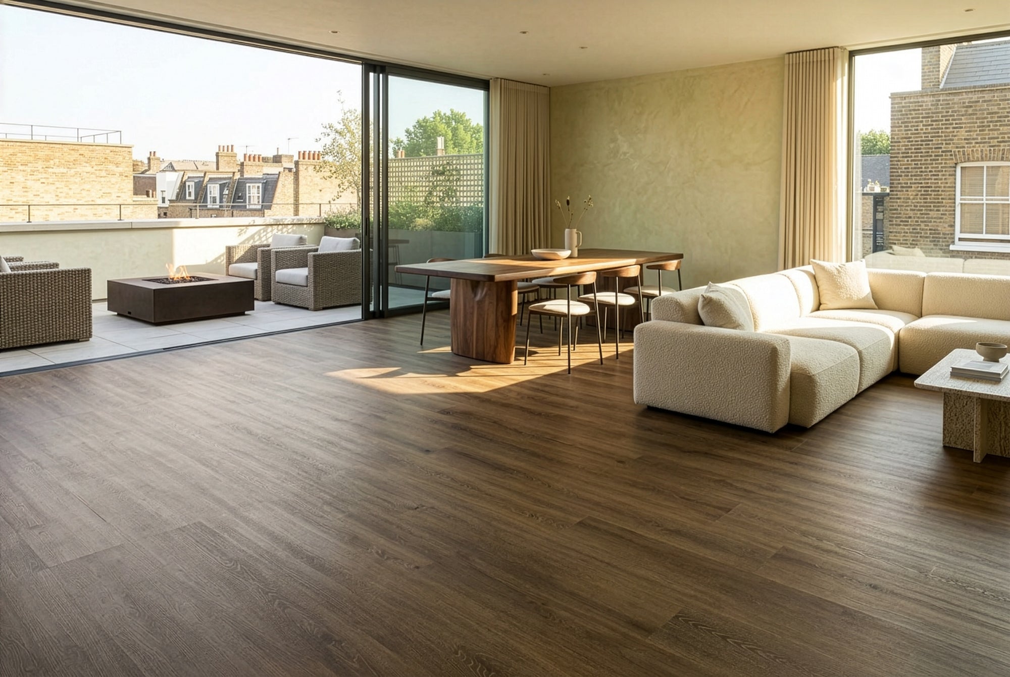 Flooring Supplies Rigid Core Click Vinyl Flooring Walnut Plank VIN-CLIC-FPL-5003