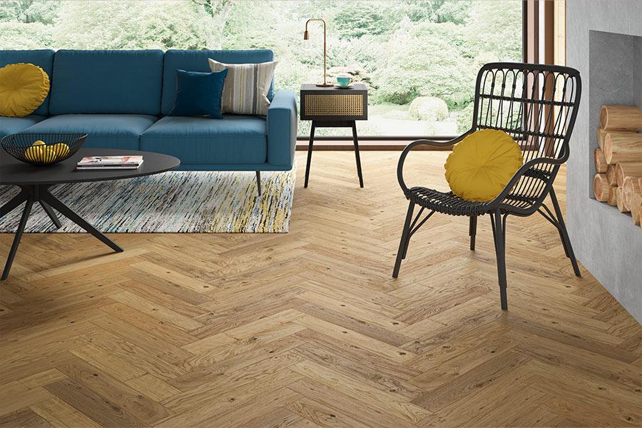 Natura Engineered Herringbone 20mm x 90mm Natural Brushed & Oiled 90-BUVO-XU