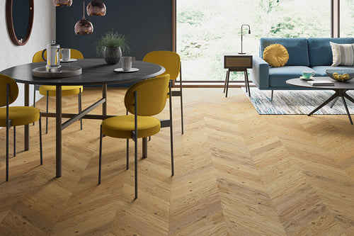 Natura Engineered Select Oak Chevron 14mm x 110mm Natural Brushed UV Oiled ENG-NTCR-14-3689