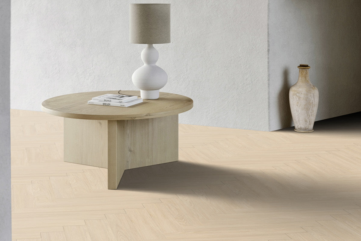 Gerflor Virtuo 55 Acoustic Blomma Cream Herringbone Click Luxury Vinyl 39041463