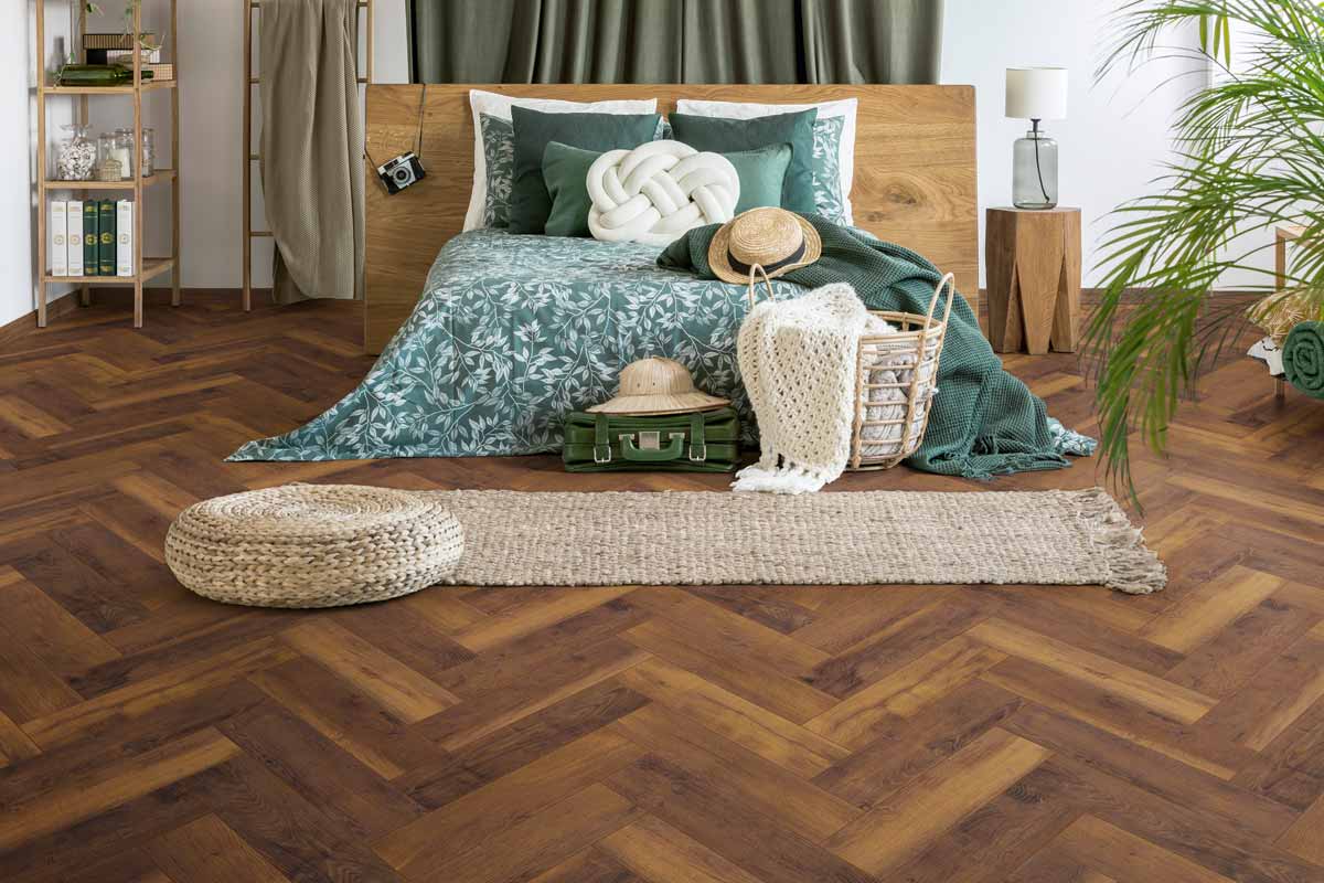 Krono Herringbone Beige Laguna Oak 8mm Laminate 8HBK411