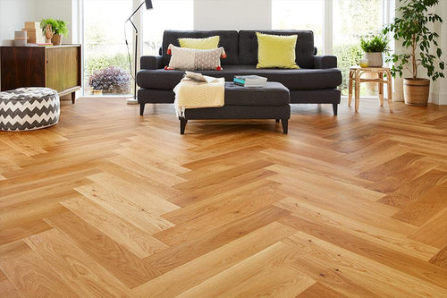 Natura 14mm x 130mm Oak Honey Herringbone Engineered Wood Lacquered RW-NTHB-14-217
