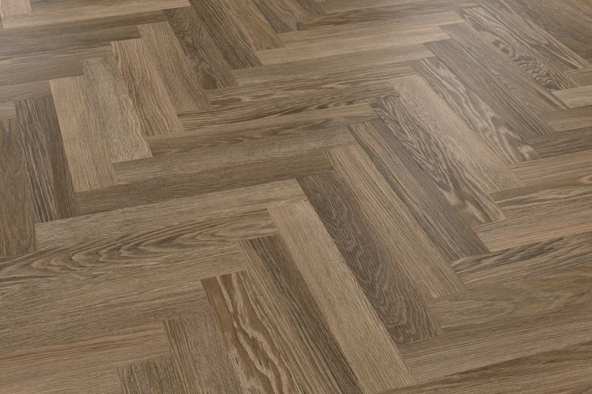 Karndean Knight Tile Cocoa Limed Oak Gluedown Herringbone SM-KP165