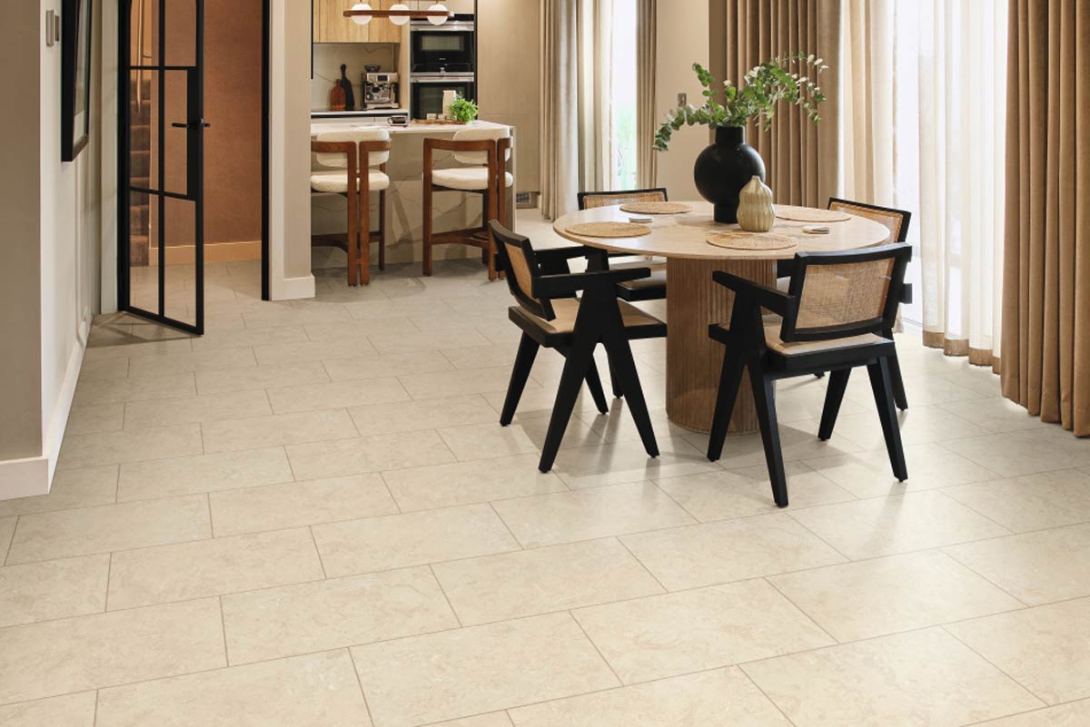Karndean Knight Tile Natural Limestone Gluedown LVT ST33