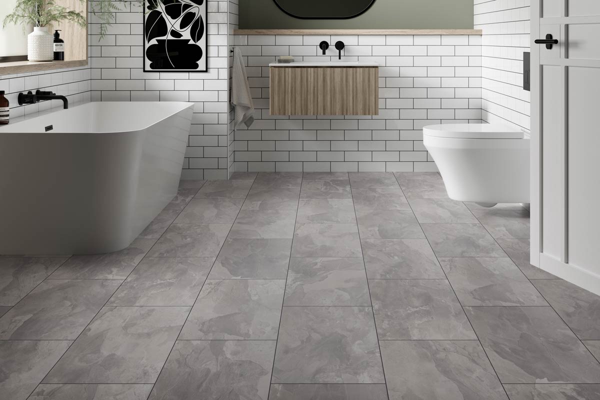 Krono Atlantic  Silverado Slate Tile Effect 8mm Laminate LAM-TL-8-724