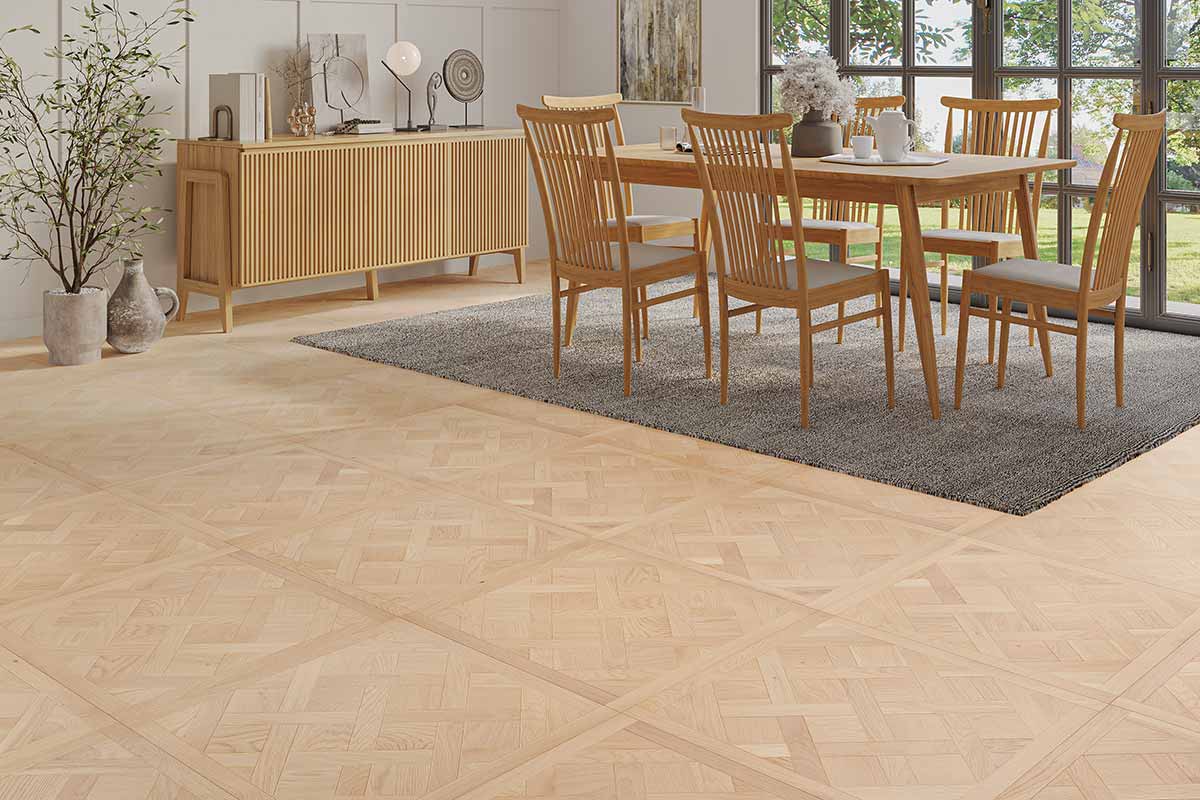 Natura Engineered Oak Versailles Flooring 14mm x 600mm Invisible Brushed & UV Oiled VER114