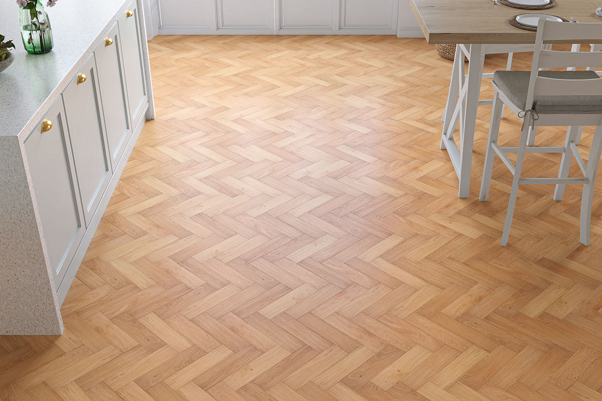 Natura Oak Gardenia Herringbone Engineered Wood Brushed UV Oiled ENG-NTHB-10-3360