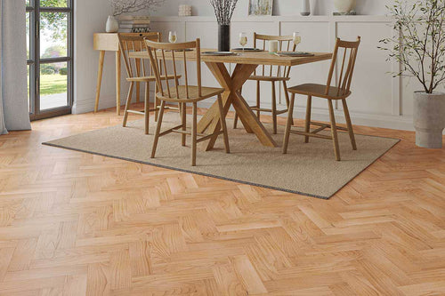 Natura 10mm x 80mm Oak Natural Herringbone Engineered Wood Smooth UV Lacquered ENG-NTHB-10-3359