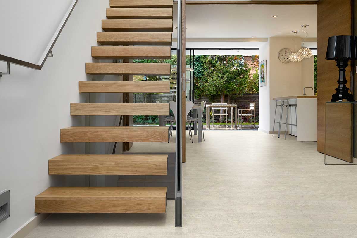 Polyflor Camaro White Metalstone Gluedown Vinyl Tile 2332