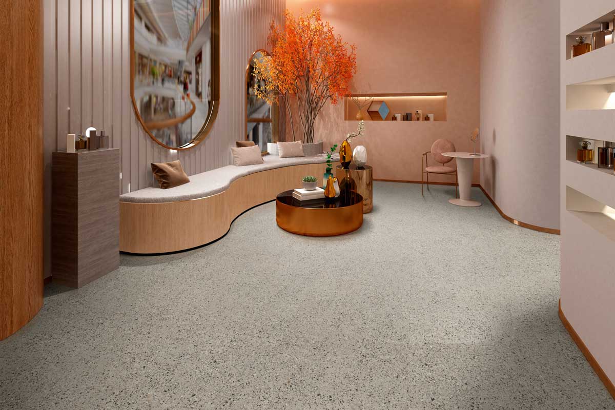 Polyflor Expona PUR Grey Terrazzo Gluedown LVT 5128