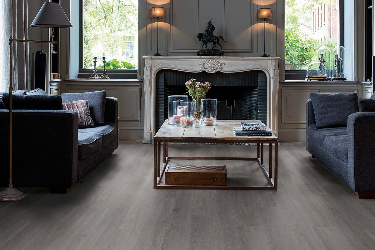 Quick-Step Blos Silk Oak Dark Grey Click Vinyl Built-in Underlay AVSPU ...