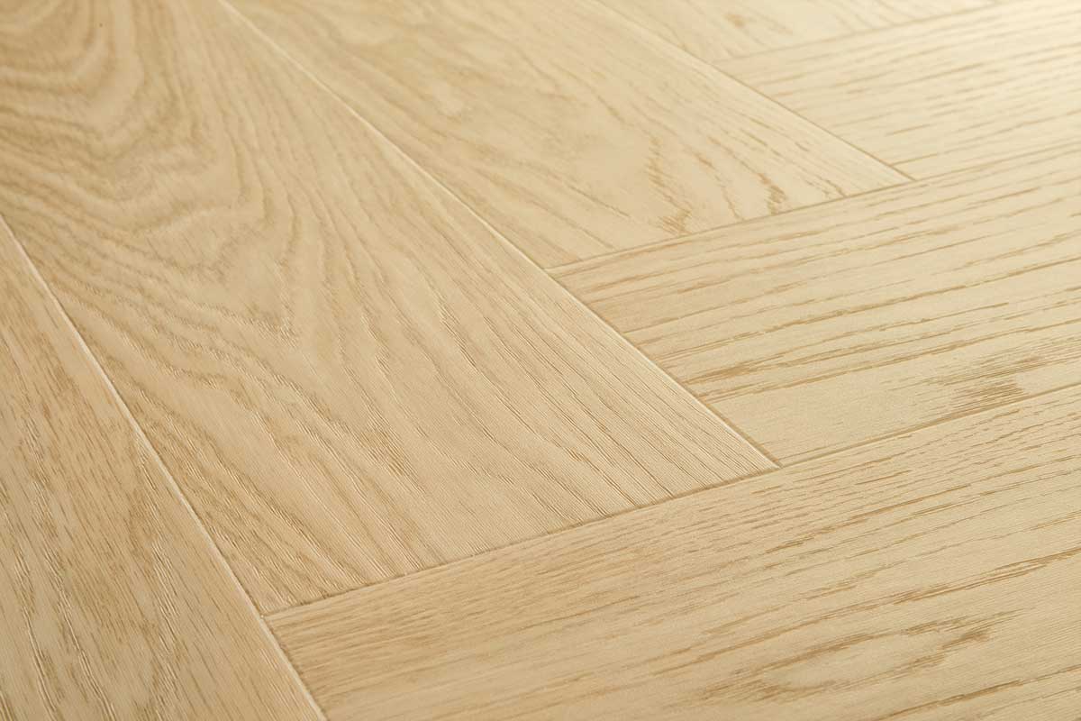 Quick-Step Ciro Pure Oak Blush Herringbone Click Vinyl Built-in Underlay AVHBU40359