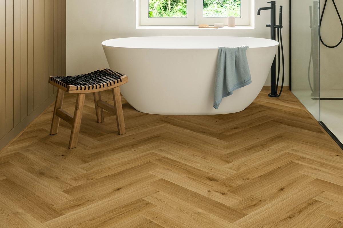 Quick-Step Impressive Design Cinnamon Oak Click Herringbone Laminate I