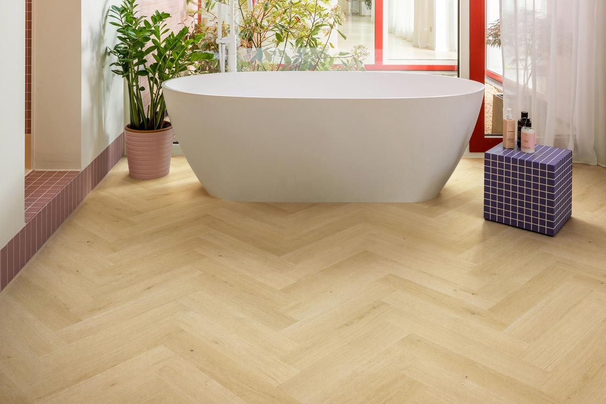 Quick-Step Impressive Design Ginger Oak Click Herringbone Laminate IMD8246