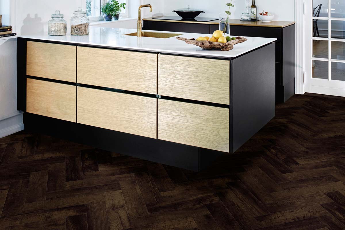 Moduleo LayRed 54991 Herringbone Country Oak Click Vinyl Flooring Built-in Underlay MODLR40849HB