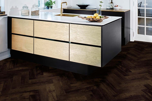 Moduleo LayRed 54991 Herringbone Country Oak Flooring Built-in Underlay MODLR40849HB