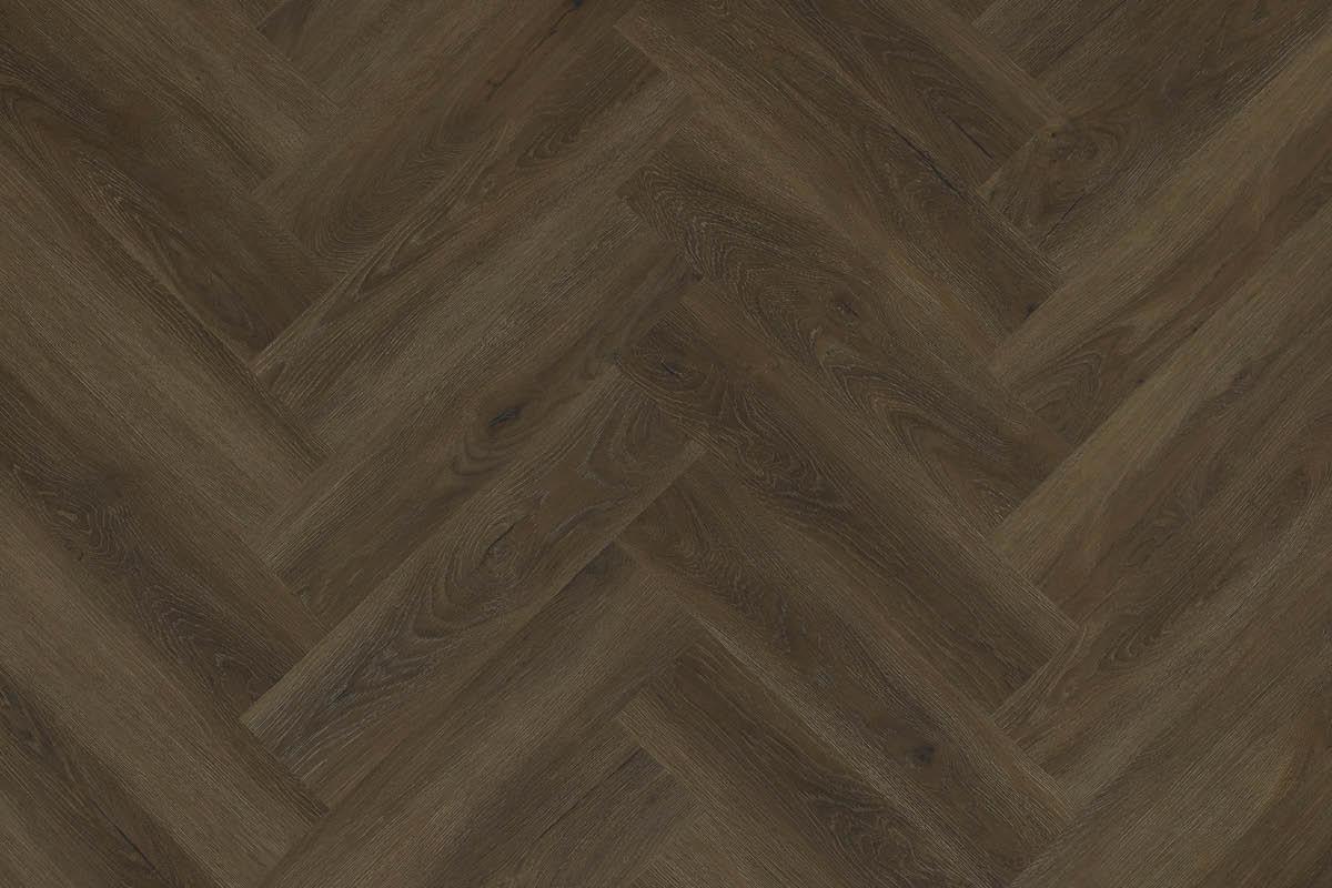 Flooring Supplies Rigid Core Click Vinyl Flooring Espresso Oak Herringbone VIN-CLIC-FHB-6100