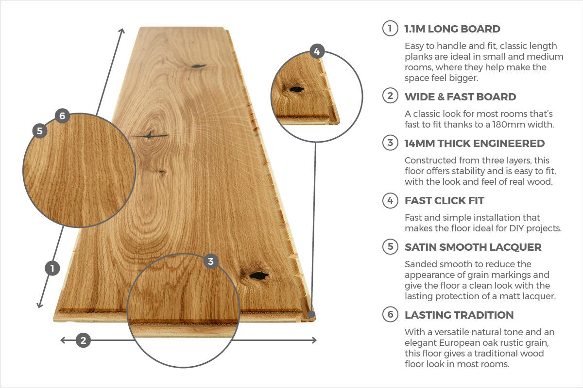 Natura 14mm x 180mm Ballymore Oak Engineered Wood Matt Lacquer BK1-DBE1-L05-XXF-K14180-V
