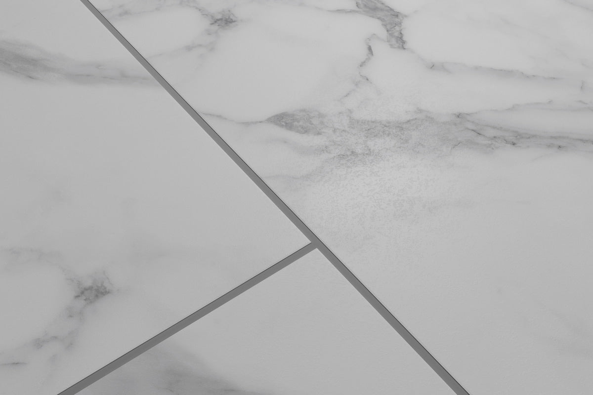 Flooring Supplies Rigid Core Pre-Grout Click Vinyl Flooring White Marble Tile XT-3860