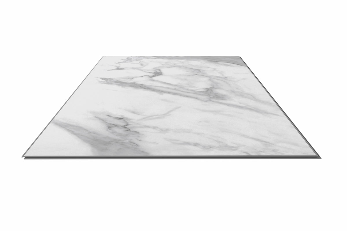 Flooring Supplies Rigid Core Pre-Grout Click Vinyl Flooring White Marble Tile XT-3860