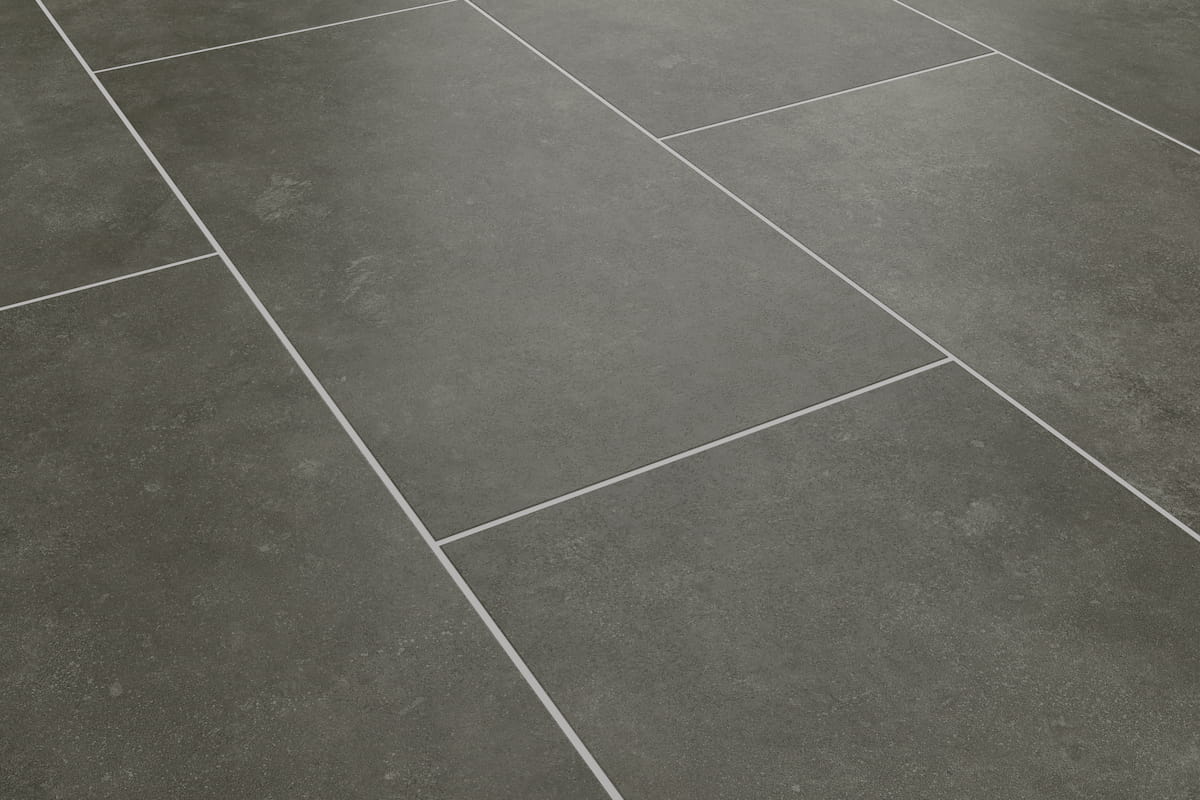 Flooring Supplies Rigid Core Pre-Grout Click Vinyl Flooring Iron Grey Tile LT-3862