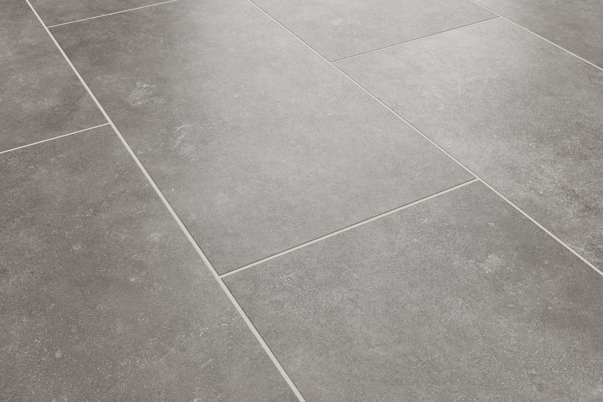 Flooring Supplies Rigid Core Pre-Grout Click Vinyl Flooring Iron Grey Tile LT-3862