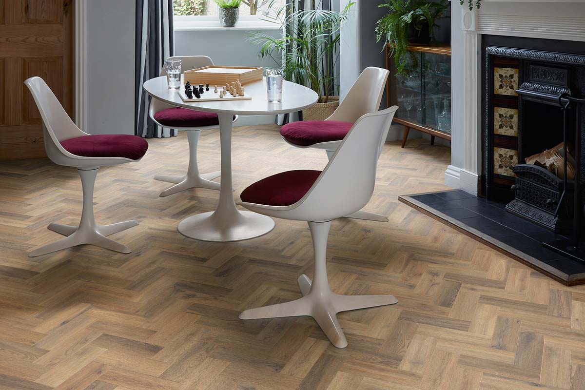 Polyflor Colonia PUR Village Oak Small Parquet Gluedown LVT 4644