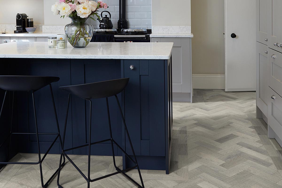 Polyflor Colonia PUR Wisteria Oak Small Parquet Gluedown LVT 4641