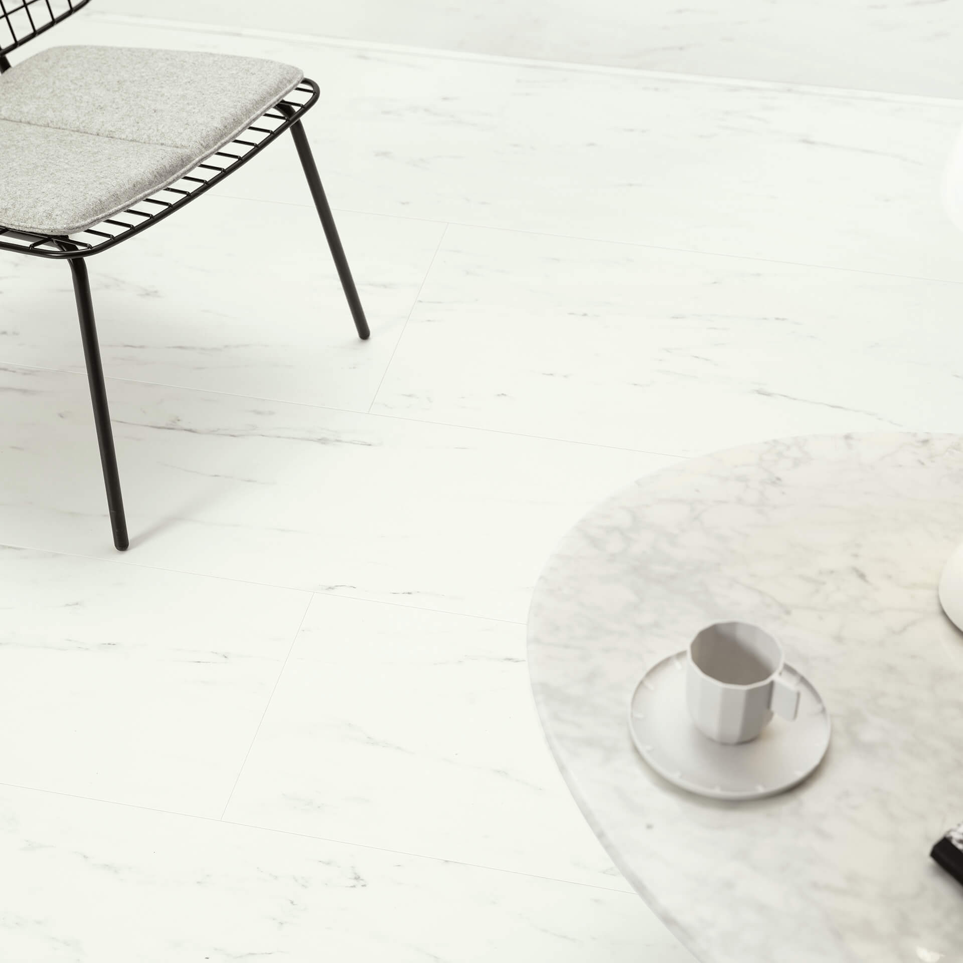 Quick-Step Oro Marble Carrara White Click Luxury Vinyl Tile Built-in Underlay AVSTU40136