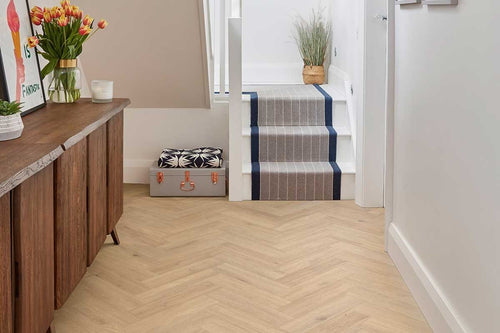 Karndean Van Gogh Canadian Nude Oak Gluedown Herringbone LVT SM-VGW8117