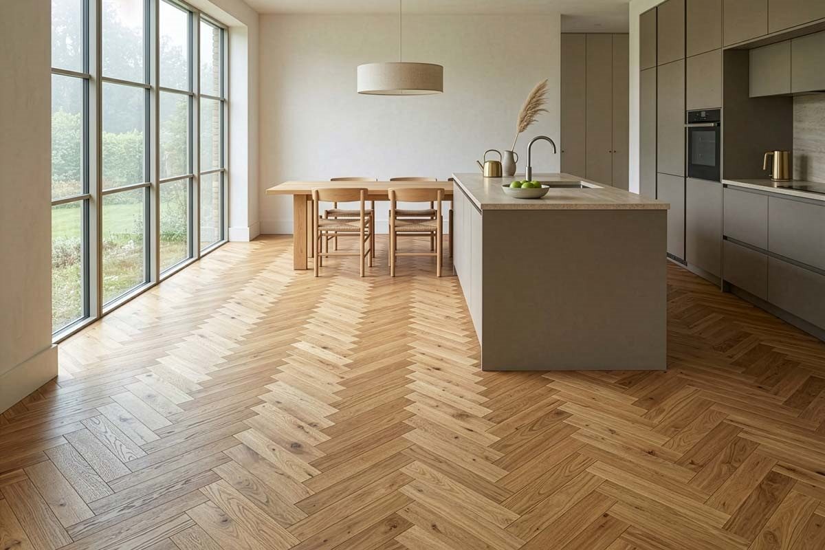 Natura Engineered Rustic Herringbone Natural ENG-NTHB-10-3624